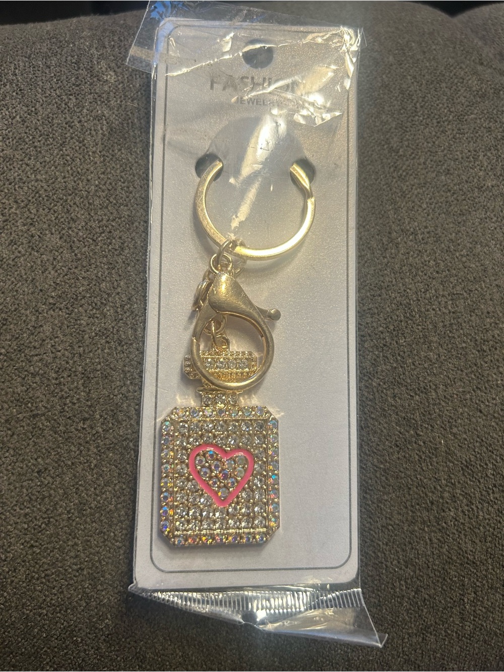 Perfume Gold Iridescent Bag Charm/Keychain